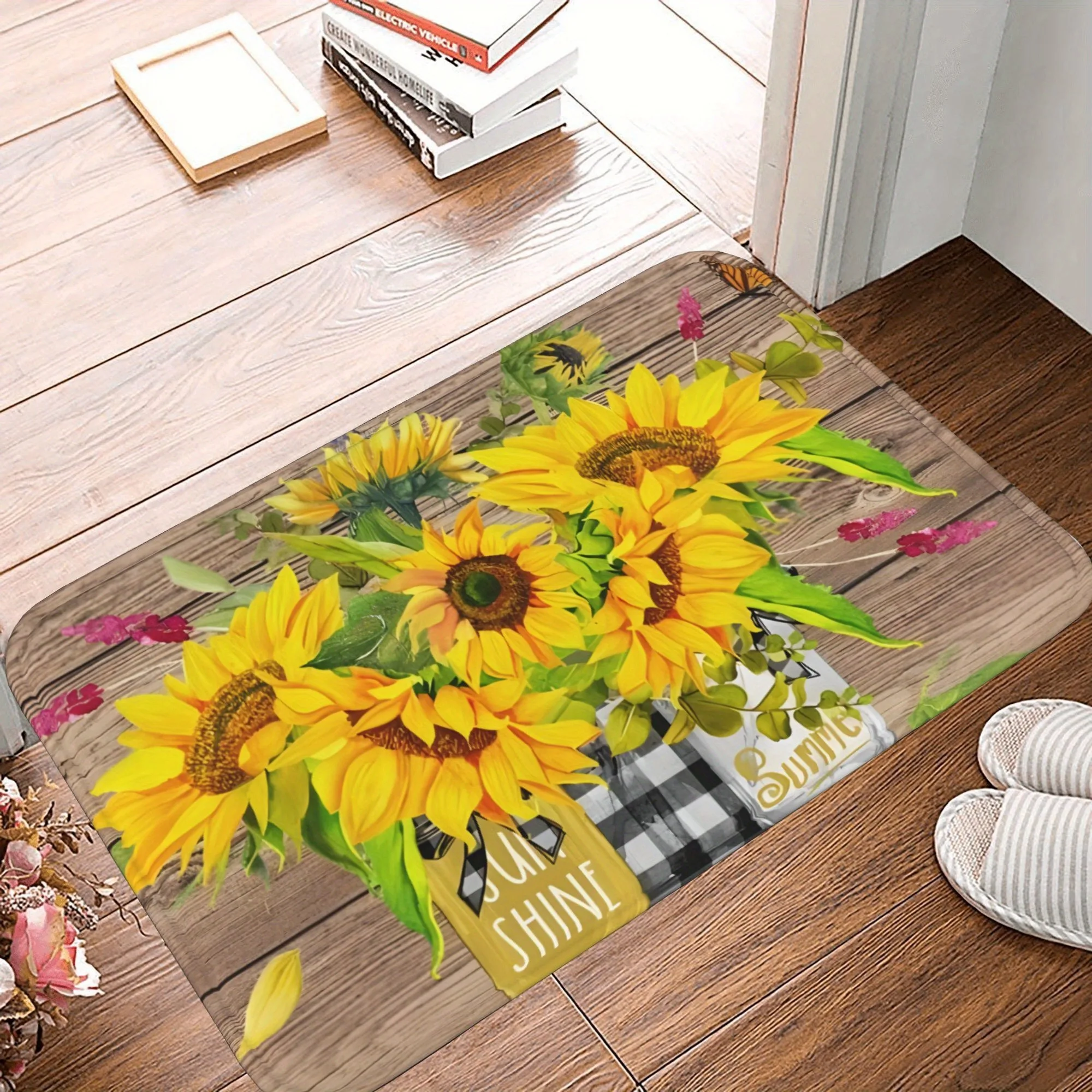 

1PC YOU SHINE Pattern Kitchen Rug Non-Slip Door Mat Pop design Bathroom Rug Bath Mat Carpet for Home Sink Laundry ecoreeree