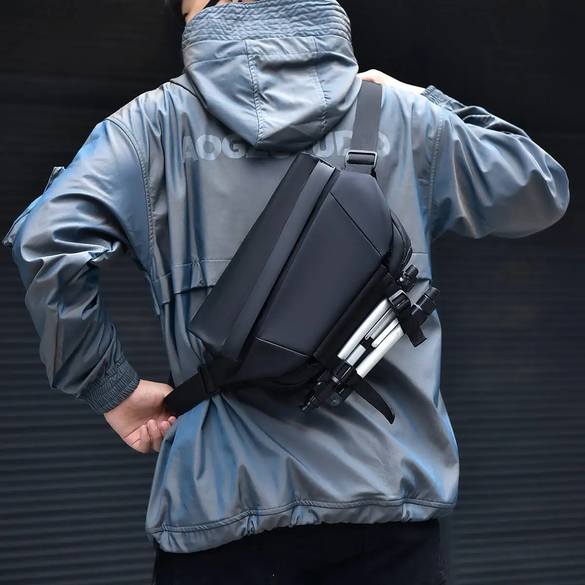 New Trendy Crossbody Bag Men Cycling Functional Workwear Bag, Trendy Brand Messenger Bag Chest Bags Commuter Casual Shoulder