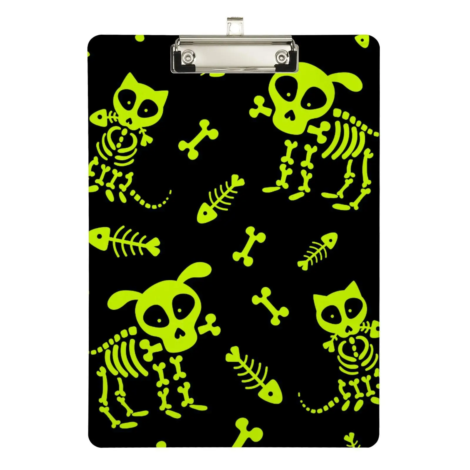 Skeleton Acrylic Clipboard Standard A4 Size Fashion Plastic Clipboard Suitable for Classroom Offices Students Women Men Children