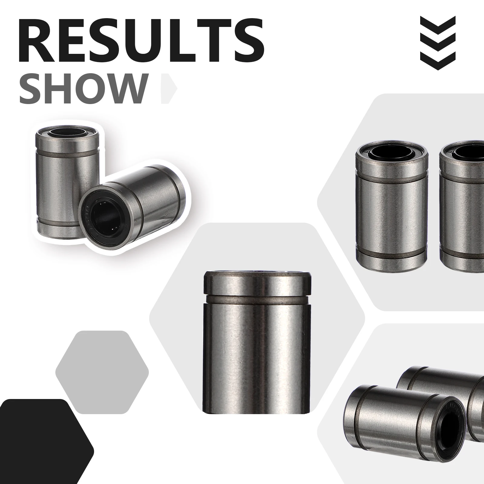 

12 Pcs Linear Ball Bearings Smooth Movement High Rigidity ardized Size Interchangeable Parts Printer Accessory CNC