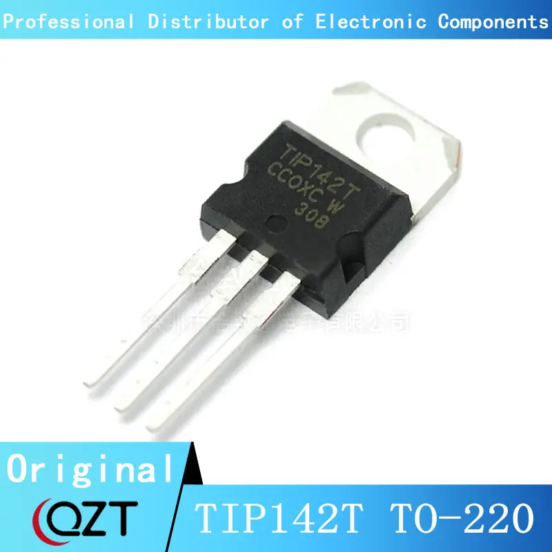 10pcs/lot TIP142T TO220 TIP142 15A/100V Darlington transistor TO-220 NPN chip New spot