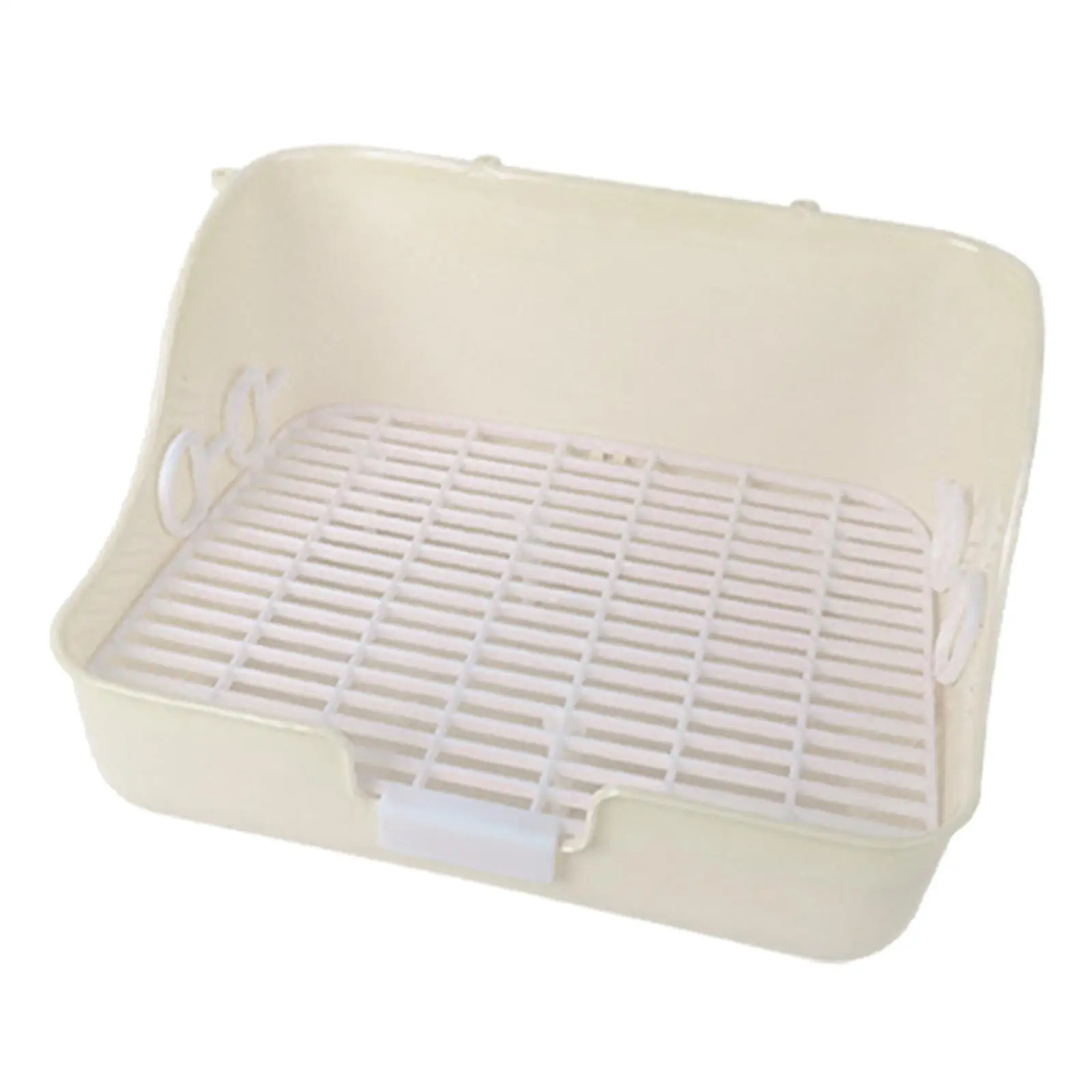 Small Animal Corner Litter Tray with Drawer for Rabbit Hamster Chinchilla Ferret Hedgehog Indoor Cage Training