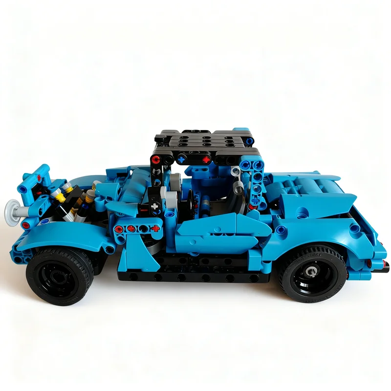 ตัวต่อ MOC รถฮอตร็อด 544 ชิ้น แบบประกอบเอง ชุดเทคนิค ของเล่นสร้างสรรค์ ไอเดียของขวัญคริสต์มาส ของเล่นเสริมพัฒนาการ