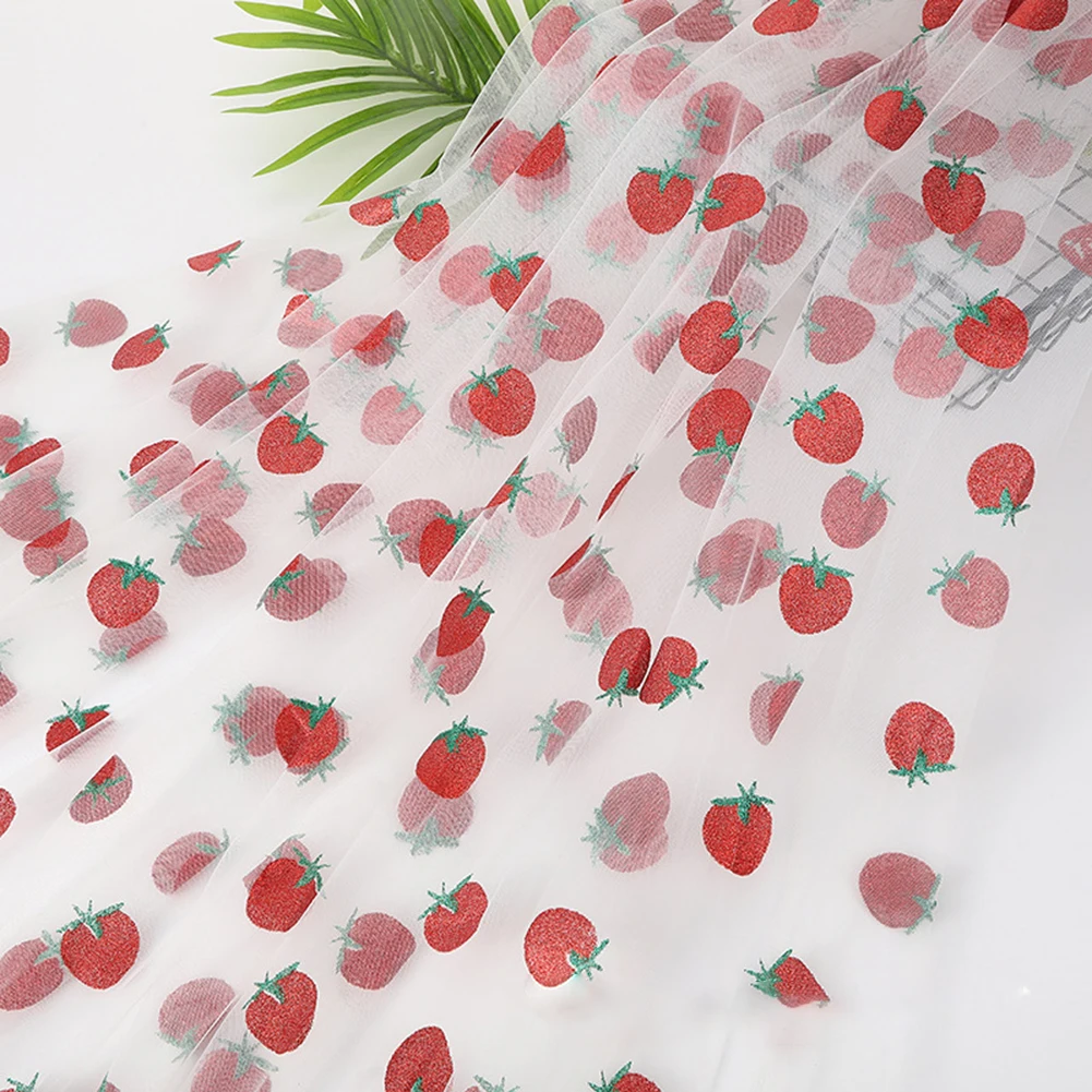 Energetic Strawberry Mesh Tulle Fabric Great For Fashionable Dressmaking or Enhancing Craft Projects with Style