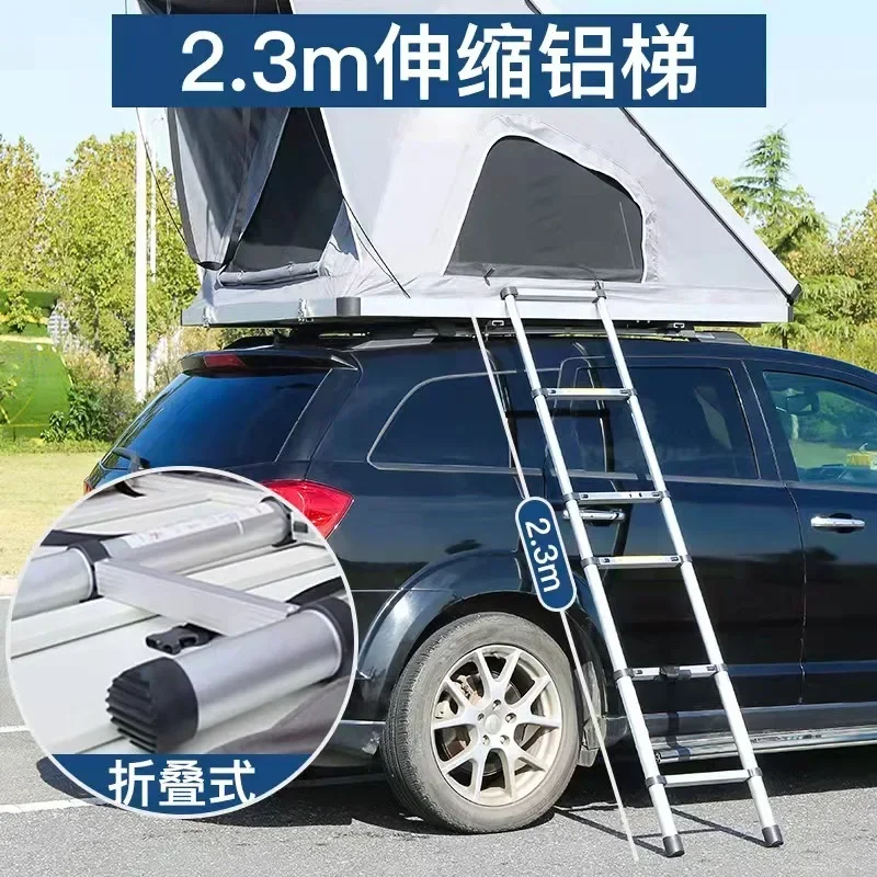 Carpa de techo Hardtop para viajes al aire libre, aleación de aluminio, todoterreno, SUV, camping, juego completo de viaje de autoconducción, resistente a la lluvia