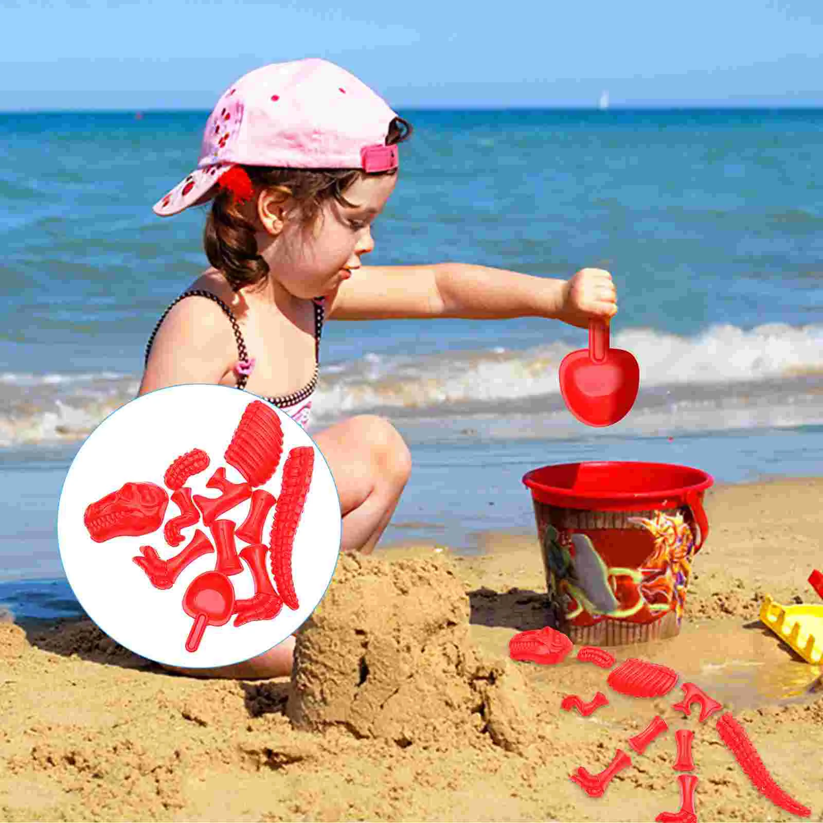 Toy Mold Child Beach Toys Kids Sand Rake Plastic Sandcastle Molding Shapes DIY Plasticine Molds