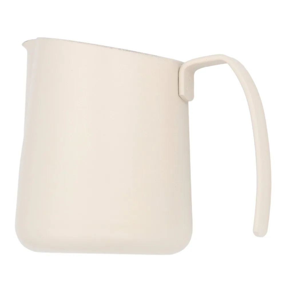 304 Stainless Steel Milk Frothing Pitcher Slant Spout Clear Scale Coffee Steaming Pitcher Comfortable Handle No-Drip Design