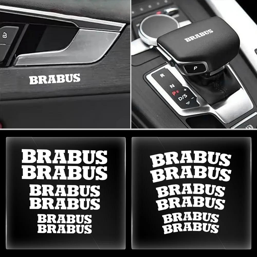 6pcs/set Heat Resistance Caliper Decals Wheel Decor Vinyl Sticker For Brabus Smart W204 W205 GLC G63 G65 W463 G500 G350 CLA W464