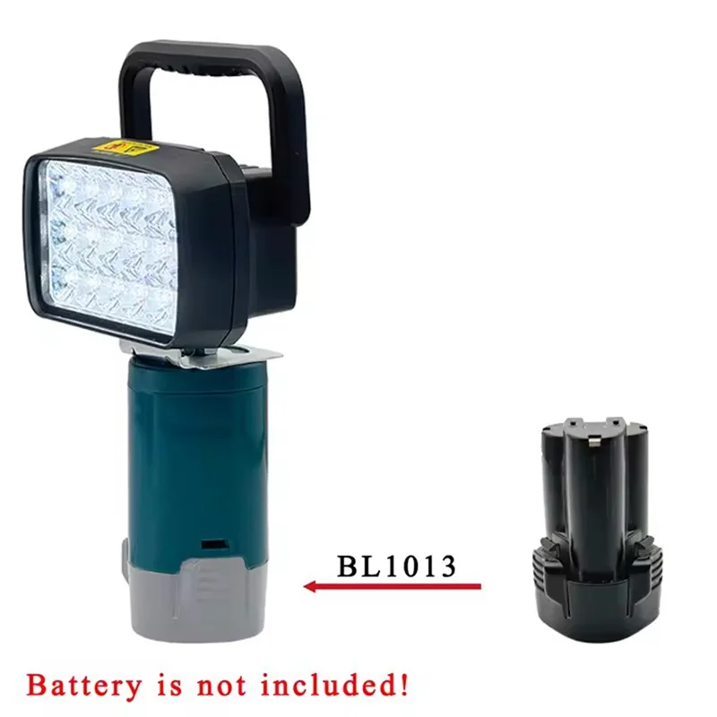 

AT21-18 Beads LED Working Light Spotlight Lamp Handheld Outdoor Light Lantern For 10.8V 12V Lithium Battery BL1013