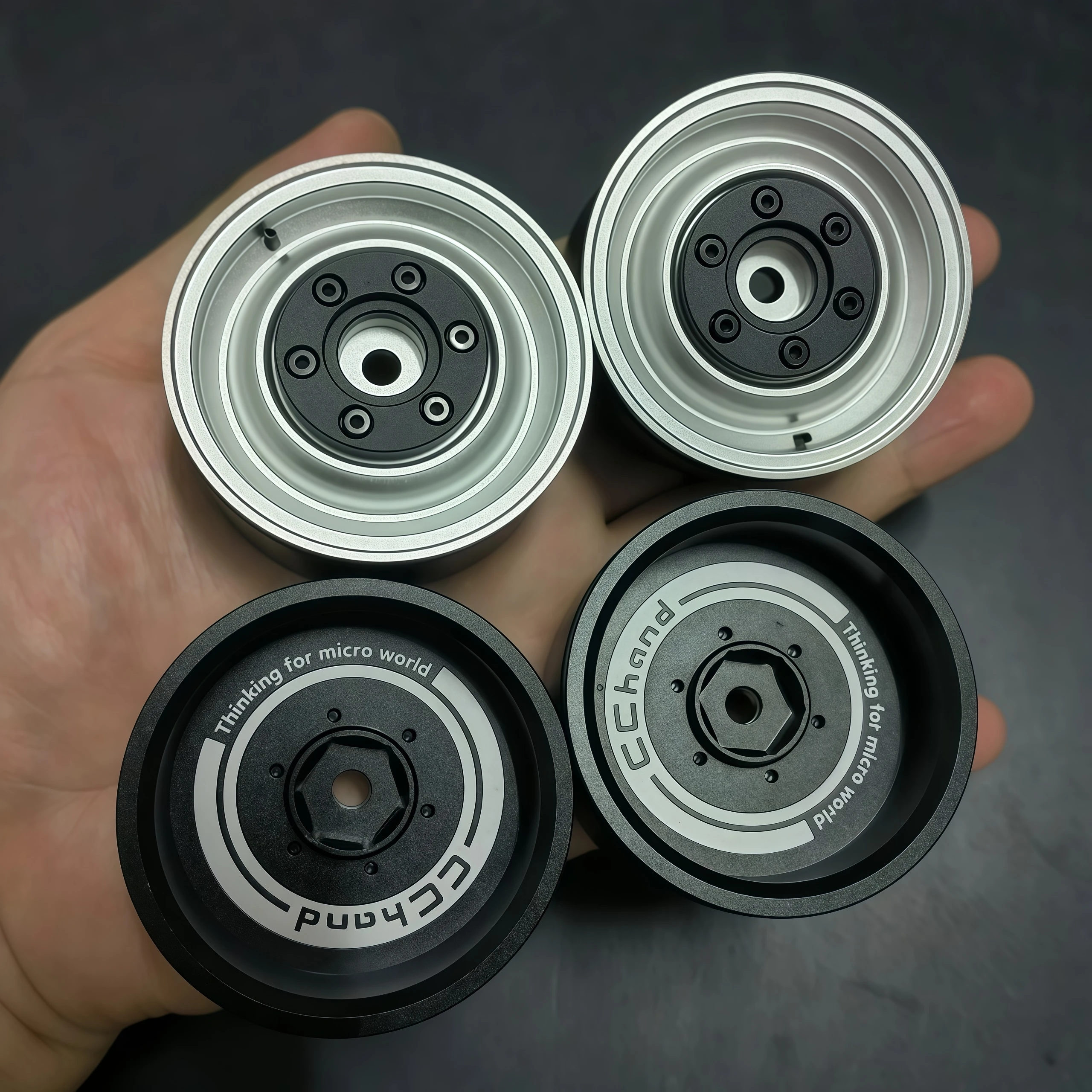 Image of Aluminium 1,9 Zoll Crawler Beadlock Wheels Hub (4 Stück) für TRX-4 G500 1/10 Scale RC Car Option Parts
