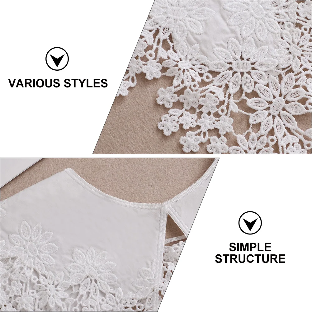 

1Pcs Lace Decor Delicate Lace Shoulder Shawl Easy Match Collarless Dresses Blouse Tasteful Accessory Clothes Accessory