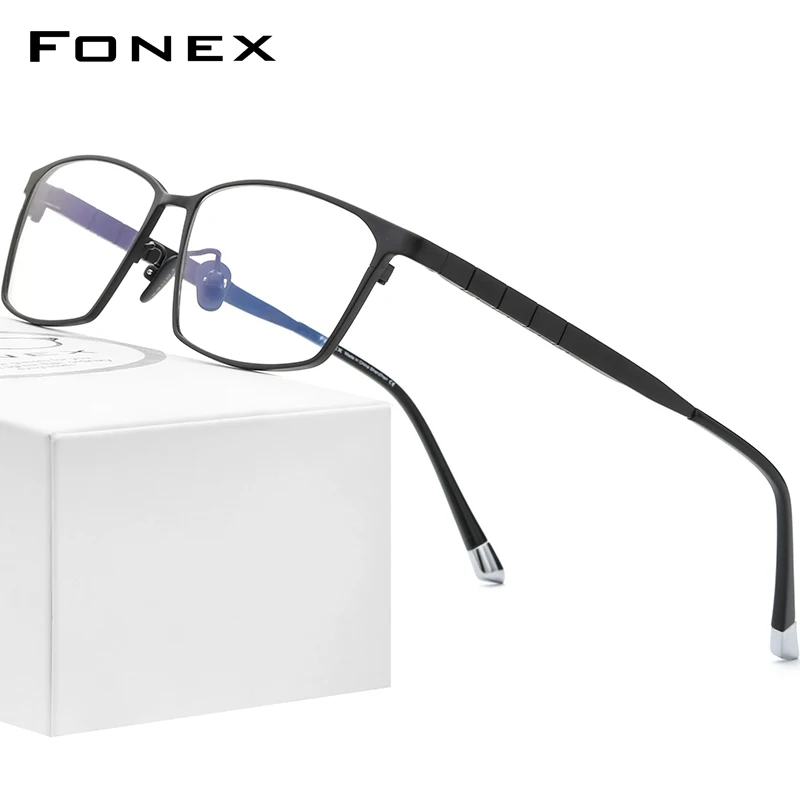 FONEX Pure Titanium Glasses Frame Men 2024 New Women Classic Eyeglasses Frame Full Rim Square Eyewear F85642