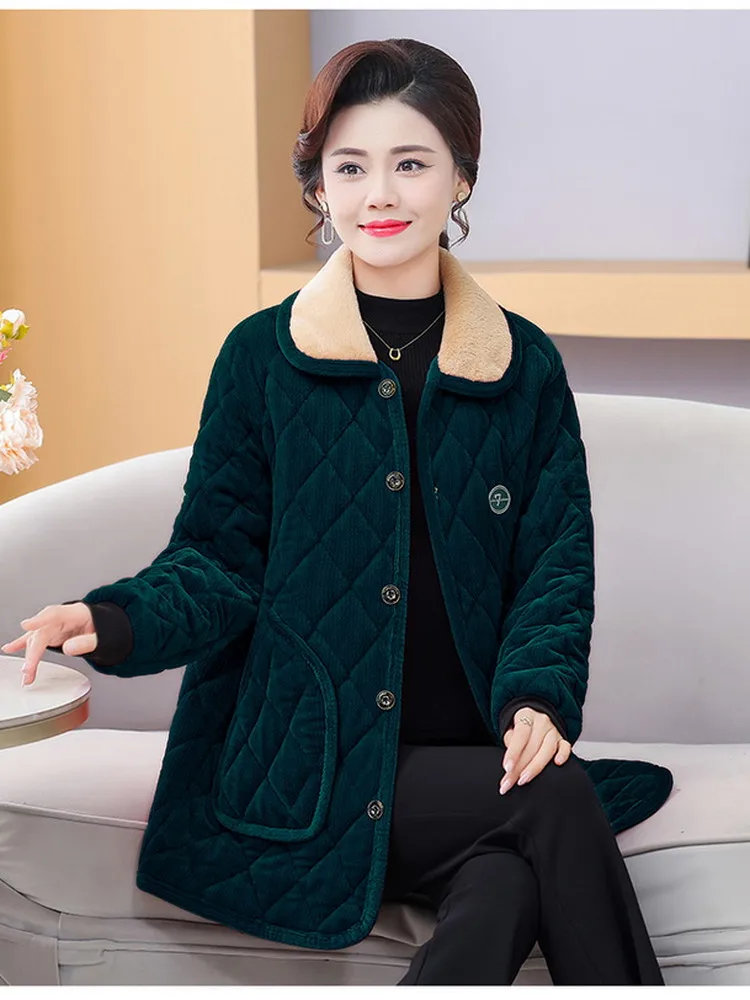 

Утепленная хлопковая куртка на молнии для женщин среднего и старшего возраста. Зимняя верхняя одежда. Гарантированное тепло. Новинка.