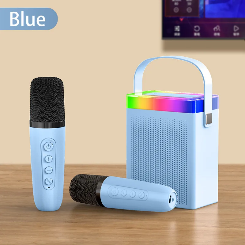 Nowa Mini urządzenie do domowego Karaoke przenośna System głośnikowy Bluetooth 5.3 PA z 1-2 mikrofonami bezprzewodowymi domowa rodzina śpiewa dla