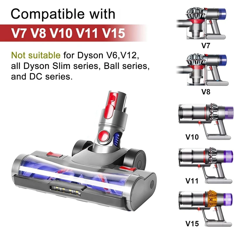 ABUD-Per Dyson V7 V8 V10 V11 V15 Aspirapolvere Anti-avvolgimento Setola Rullo Spazzola Pulitore Testa Parti di Ricambio