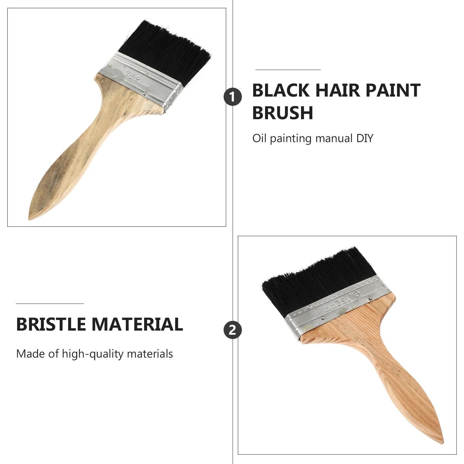 

9Pcs Oil Paint Brush Wooden Handle Multi-Purpose Heat Resistant Cleaning Baking Brush for Grilling Barbecue Kitchen Supply