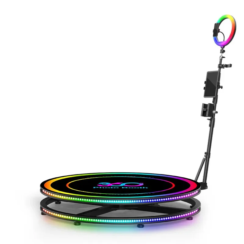 

360 ring shot, small interactive rotating stage live broadcast panoramic photo booth