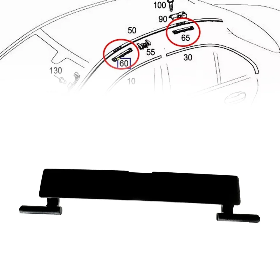 메르세데스용 루프 랙 몰딩 연결 커버 1176900182, 루프 교체 레일 트림 랙 뚜껑 캡, CLA W117 13-19, 1PC 썸네일 7