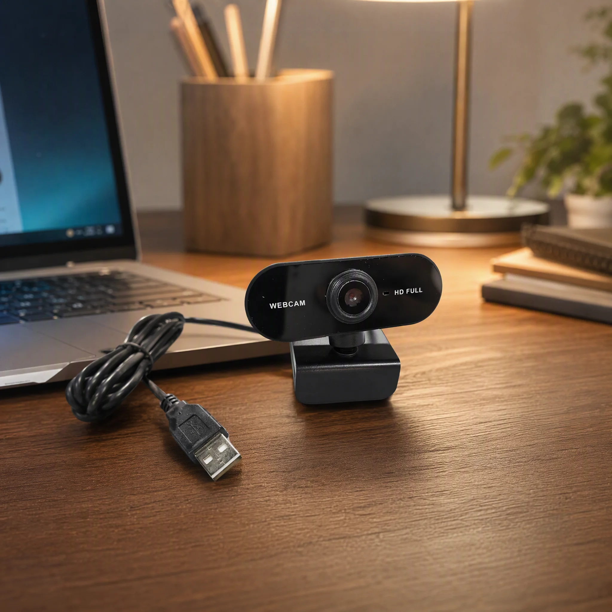 Webcam mit Mikrofon, USB-Computerkamera für Laptop und Desktop, Weitwinkel für Online-Kurse und Videokonferenzen
