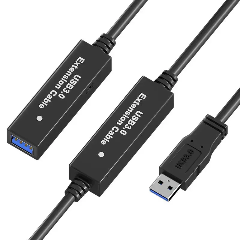 信号ブースター付きオス-メスアクティブ拡張ケーブル、外部ドライブ、USB 3.0、20m