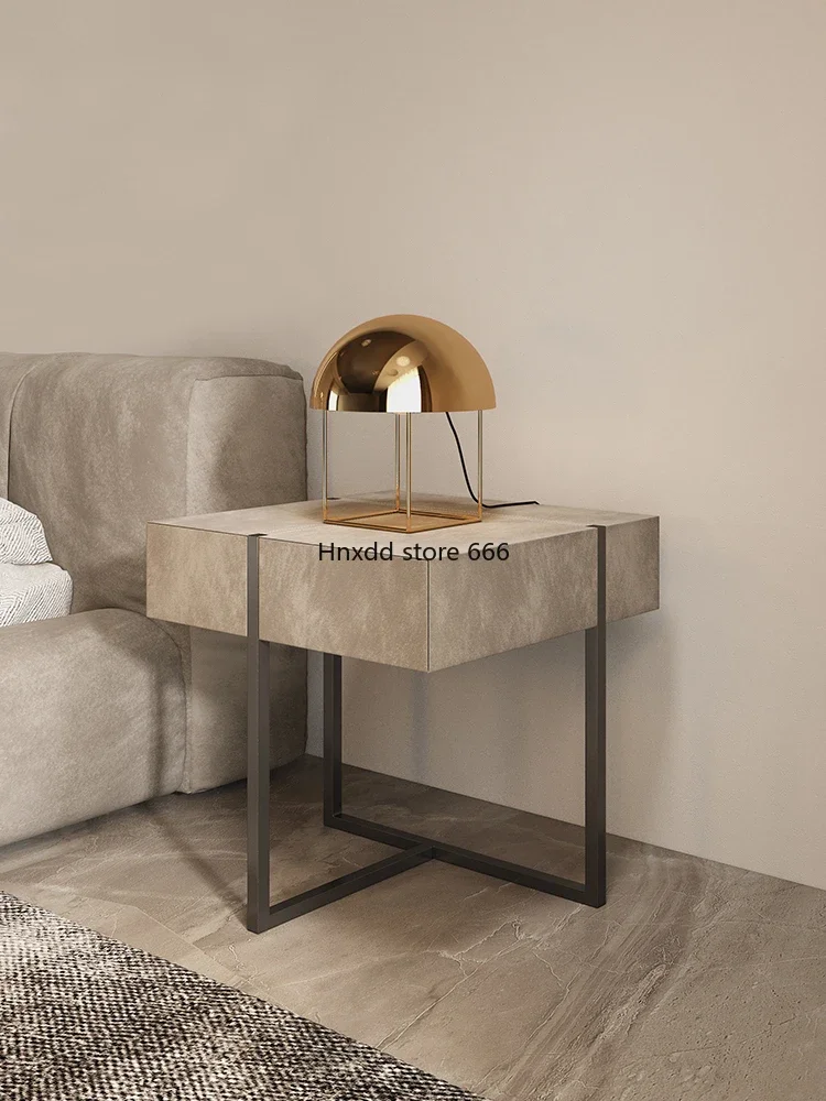 Minimalist bedside table shelves, modern simplicity, light luxury, high-end ins wind storage cabinets 2