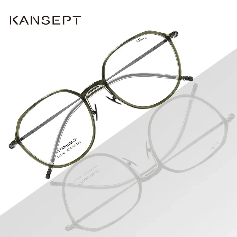 KANSEPT 여성용 초경량 컴포트 타원형 소형 프레임, 블루 라이트 차단, 맞춤형 처방 독서 유리, L9116, 7.1g