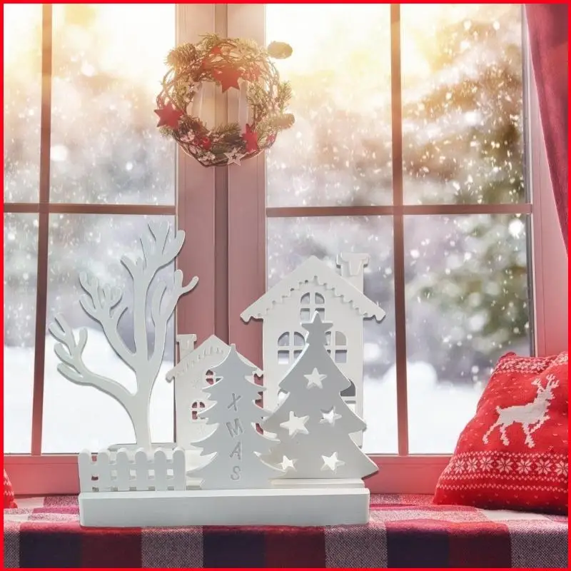 

K92A House Candlestick Silicone Molds Plaster Molds Handmade Christmas Tree Holder Molds for Candle Holder Making
