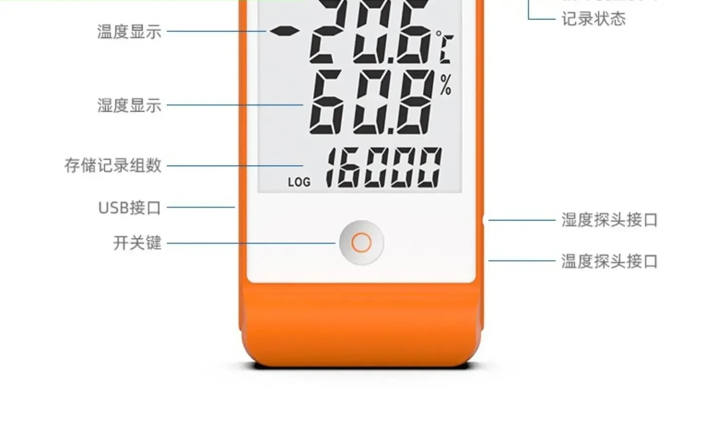 

GSP-6 Temperature and Humidity Recorder Certified High Precision Temperature and Humidity Meter Cold Chain Medical Refrigerator