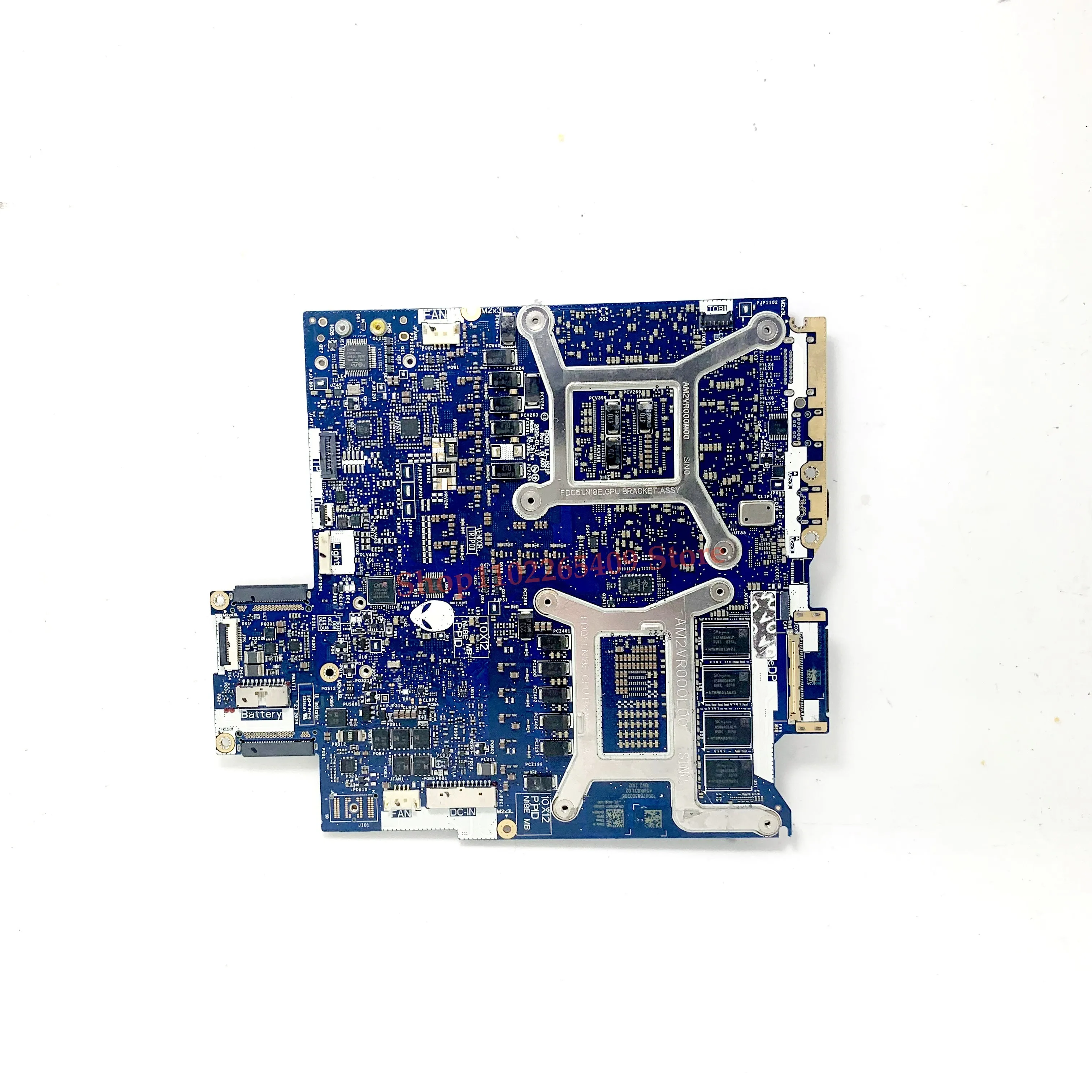 For DELL M17 R3 With SRH8Q I7-10750H CPU LA-J521P CN-0N70XY 0N70XY N70XY Laptop Motherboard N18E-G1R-MP-A1 RTX2070 100%Tested OK