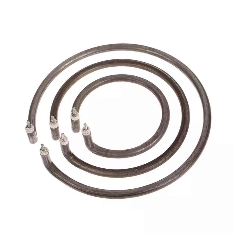 500/800W Round Electric Wok Heating Pot Tube with Iron Anti-rust Heater Accessories Pipe Circle Accept Dry Burning