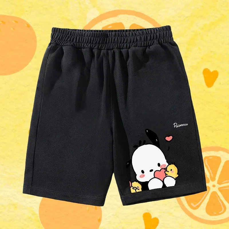 

MOTO-Летние детские повседневные брюки с пятью точками и принтом аниме, дышащие и быстросохнущие шорты для бега