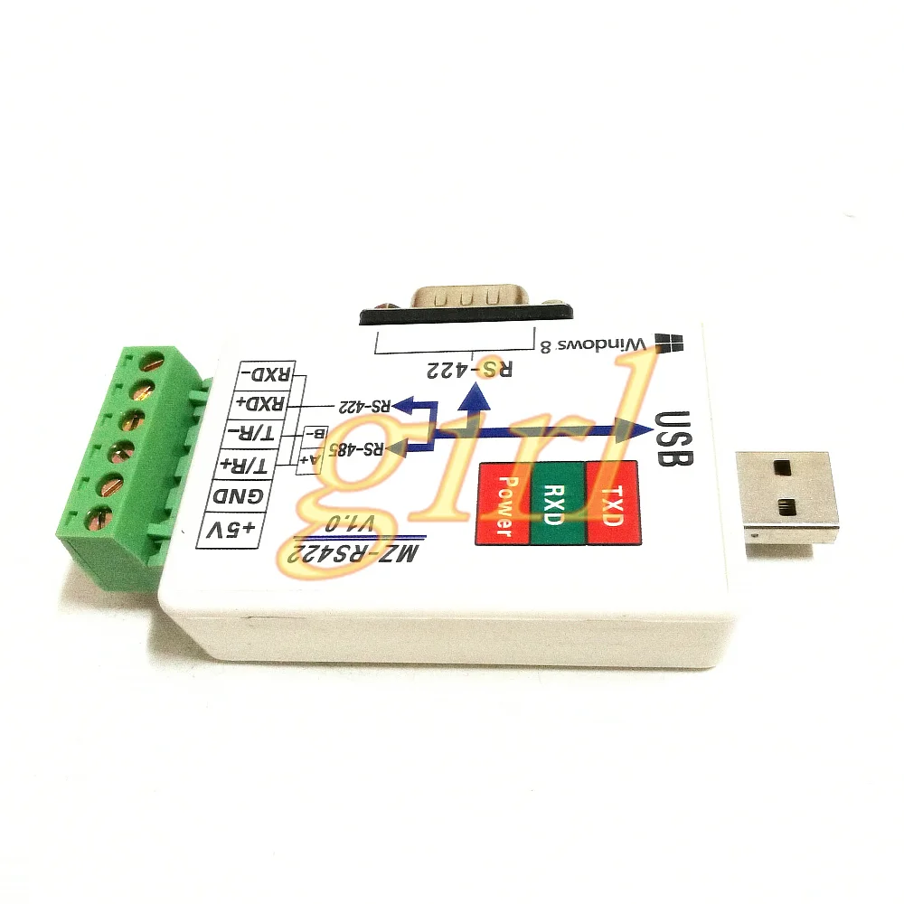 USB gira 422 USB a 485 convertidor dual una línea de transmisión duplex completa