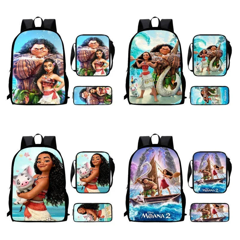 Cartoon M-Moana Child School Backpack With Shoulder Bags Pencil Bags For Kindergarten,Light Weight School Bags For Boys Girls