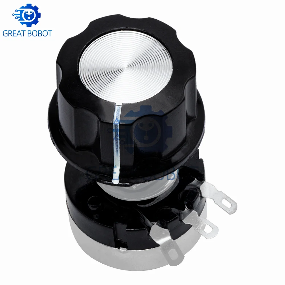 MF-A03 Bakelite Potentiometer Knob 6.4mm Inner Diameter Replacement Cap Fit RV24YN20S