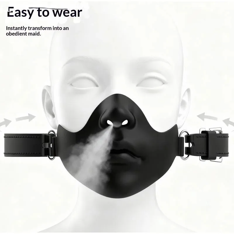 Halloween-Halbgesichtsmaske mit verstellbarem Schnallenriemen, realistisch passend zur Gesichtsform, atmungsaktiv für Nase und Mund, Party-Cosplay-Kostüm – Detail 4