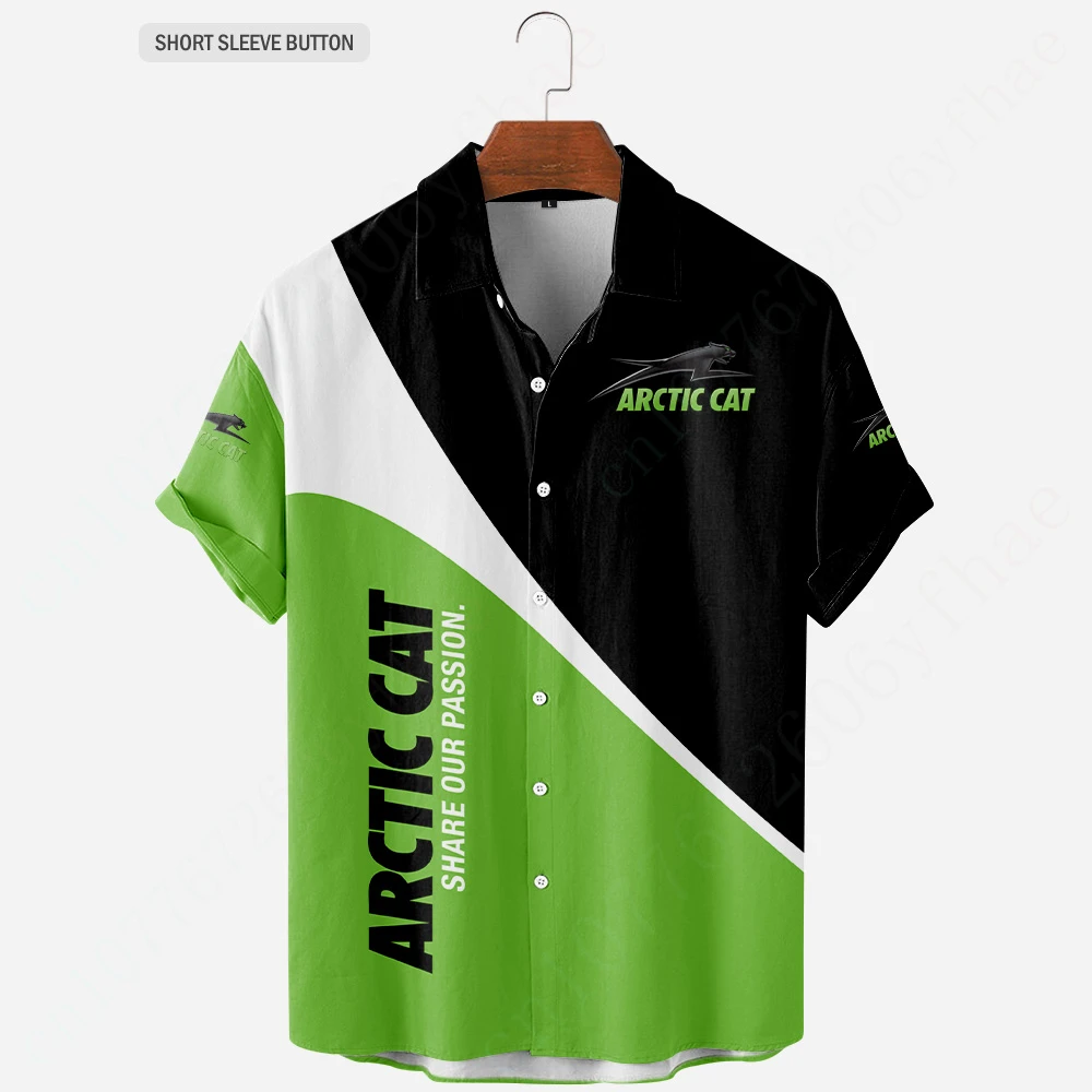 Arctic Cat Unisex camisas casuales para hombres y mujeres, camisa Harajuku de gran tamaño, camisas y blusas de Anime, cárdigan con botón 3D