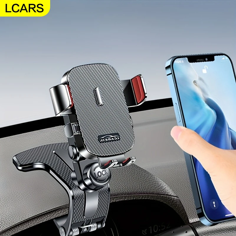 Lcars Handyhalterung für das Auto, multifunktionale Halterung für das Armaturenbrett, Handy-Navigationsklemme für den Innenraum, vibrationsdämpfend, geräuschloser ABS-Handyhalter.