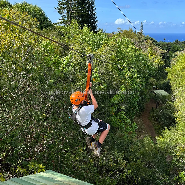 Resorts Ropeway Cableway Theme Park Sightseeing Equipment Jungle Zip Line Kit Rope Adventure Park