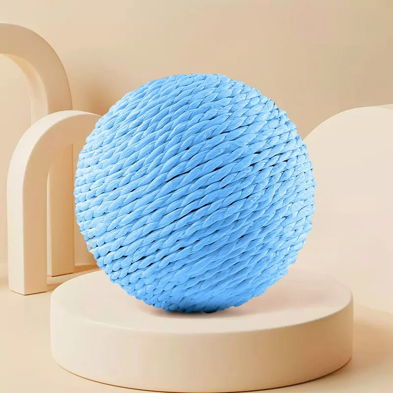Interaktiver Sisal-Katzenkratzball Spielzeug Anti-Biss Zahnpflege für Kätzchen Haustierbedarf mit Zahnreinigungsfunktion und Geräuschfunktion – Detail 11