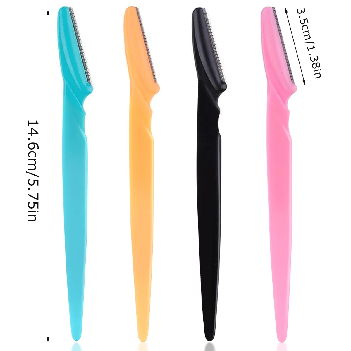 30 unidades/garrafa de lâminas de sobrancelha com recipiente, aparador de sobrancelhas faciais em estojo, remoção de pelos, lâminas seguras, ferramentas de corte