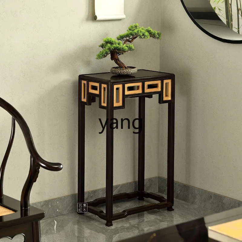 

CX Rosewood Furniture Ming Style Rosewood Flower Stand Purple Sandalwood Inlaid Boxwood Household Square Table