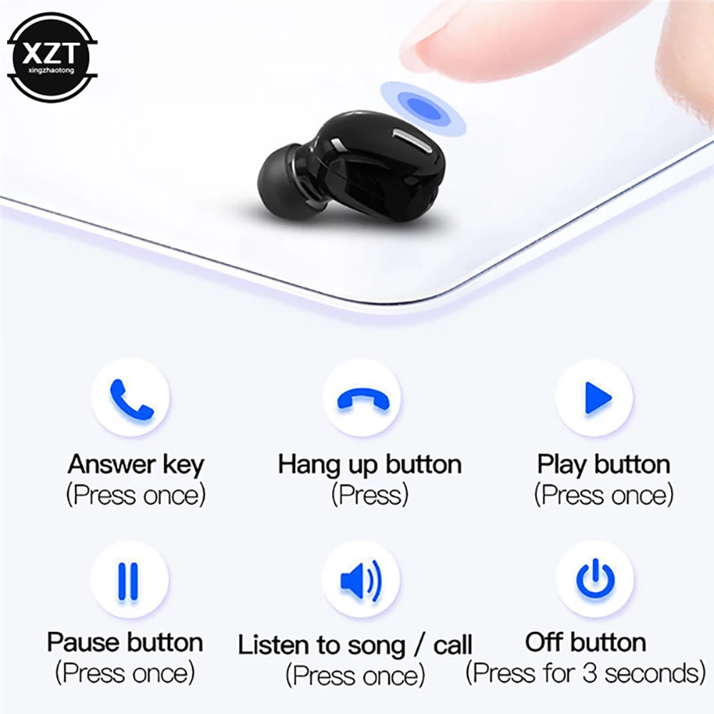 X9 Mini Bluetooth-compatible Wireless Earphone Sport Gaming Headset with Mic Handsfree Stereo Earbuds For Universal All Phones