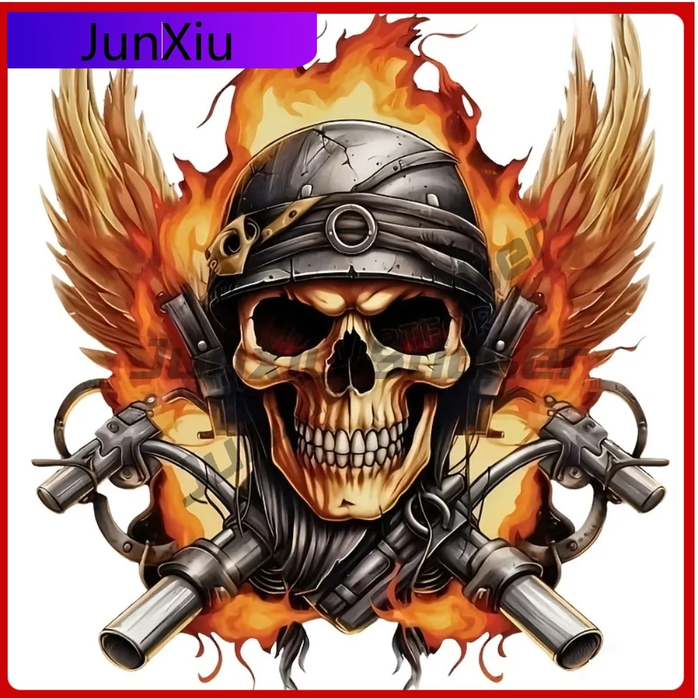 

Vinyl Decal Featuring a Skull And Soldier Helmet Ideal for Vehicles Motorcycles s Walls Self-Ad Tren Car Laptop Window Bu