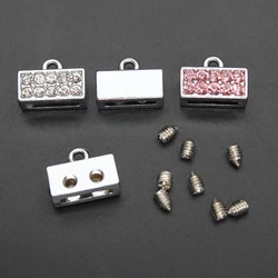 100pcs/Lot 8mm 10mm Crystal Connector Charms For Bracelet Making Women Jewelry DIY Accessories Keychain Phone Strip Women Gift