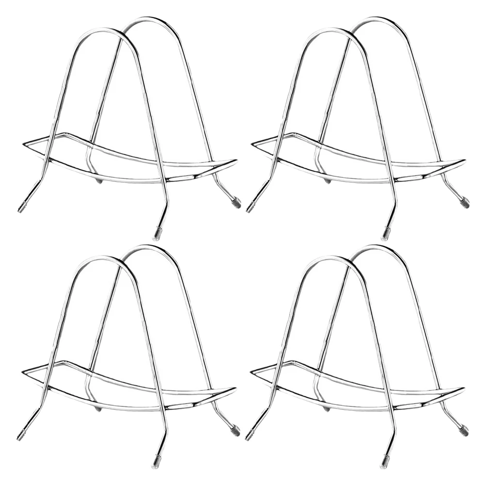 

4pcs Stainless Steel Cutting Board Rack Space Saving Kitchen Organizer for Pot Lids Countertop Storage Rack