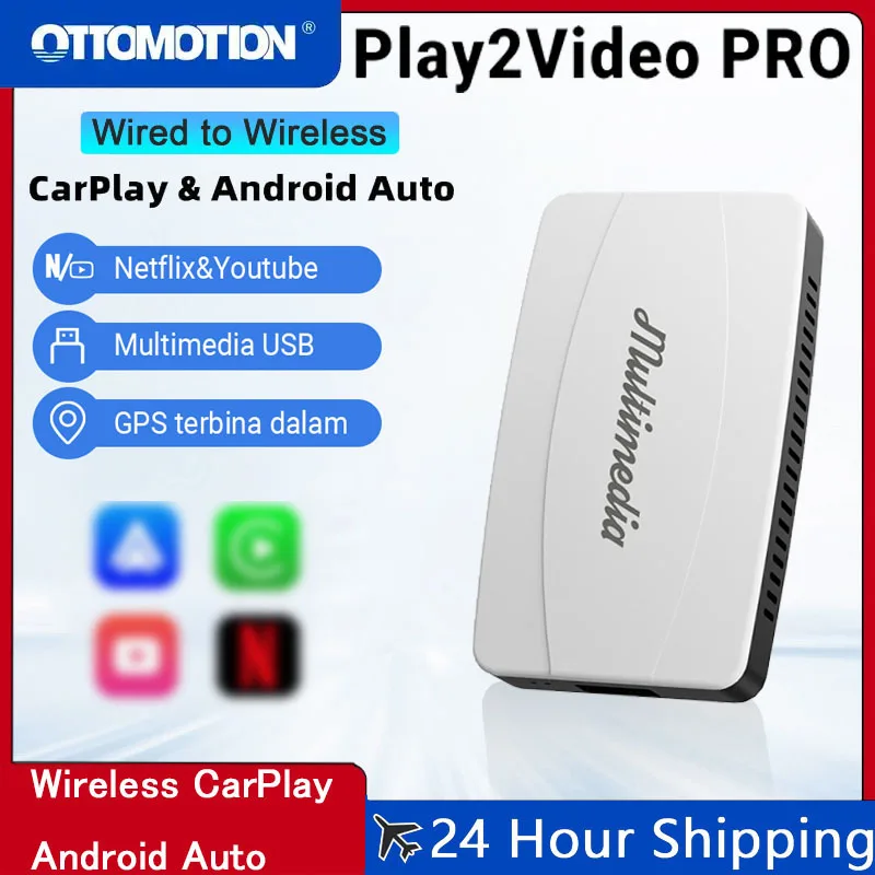 

Мультимедийная коробка Play2Video Wireless CarPlay Android Auto адаптер для Spotify Youtube Netflix IPTV для VW Benz Kia Honda Toyota