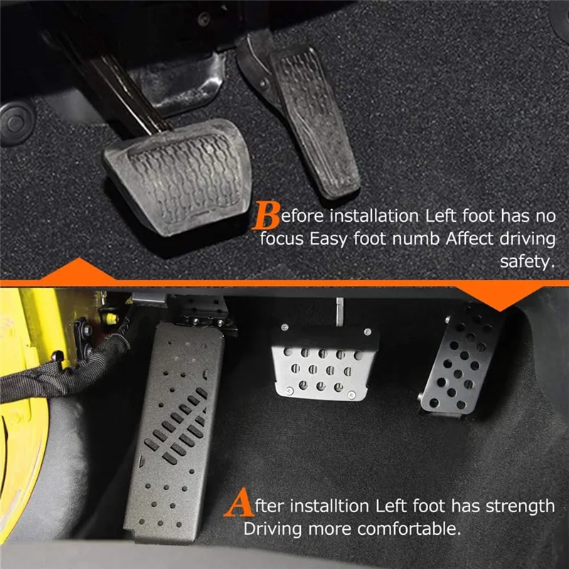 

1 Set Left Side Foot Rest Kick Panel For Jeep Wrangler JL Gladiator JT 2018-2023