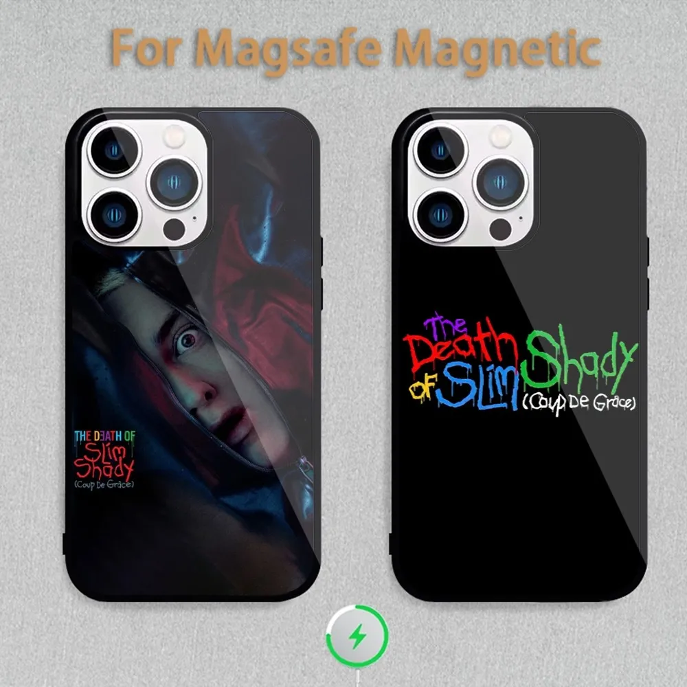 E-Eminem The Death of Slim Shady Phone Case For Magnetic Inductive Charging iPhone 11 12 13 14 15 Max Pro Mini Plus Shell