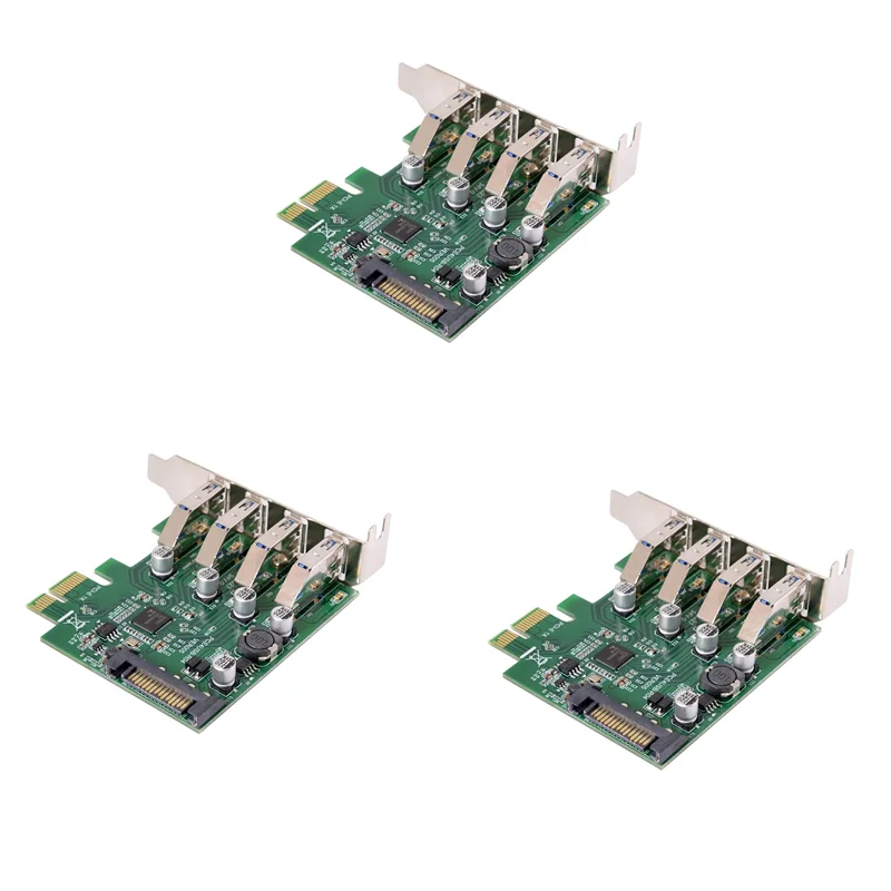 

ABT-3X Low Profile 4 Ports PCI-E To USB 3.0 HUB PCI Express Expansion Card Adapter 5Gbps USB1.1/2.0/3.0 Operating Systems