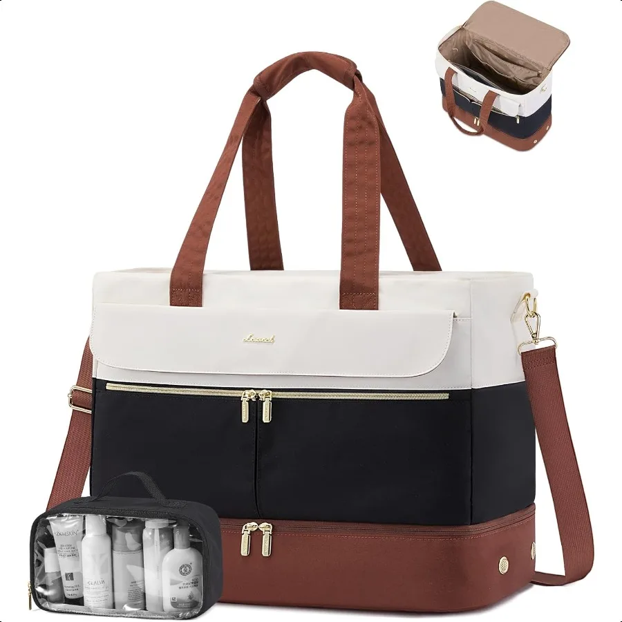 

Weekender Bags for Women Wide Open Large Travel Duffle Bag with Shoe Compartment Carry on Overnight Bags Hospital Bag for Women